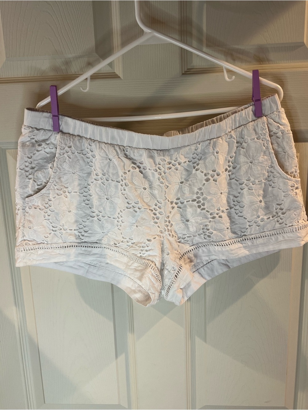 Lilly Pulitzer White Eyelet Lace Lounge Shorts